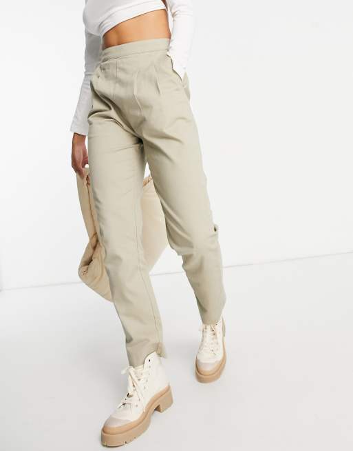 ASOS DESIGN Petite chino pants in stone