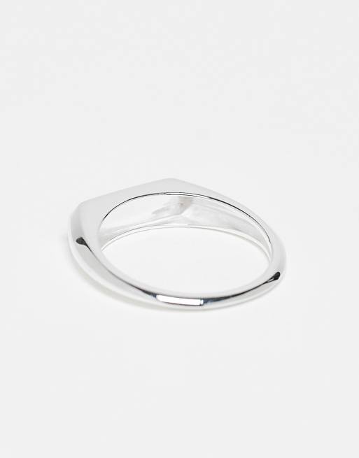 ASOS DESIGN – Siegelring aus Sterlingsilber mit Schmuckstein in Grün  , 3 von 3