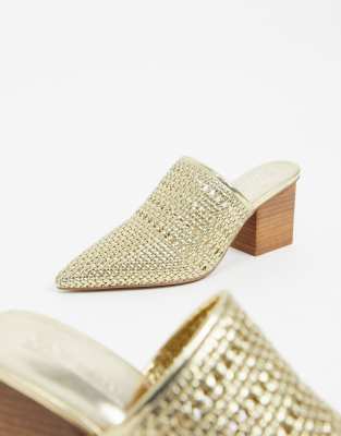 asos heeled mules