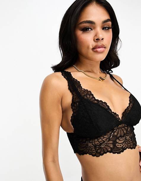Sexy Lace Bras for Women Front Closure Wireless Bralette Push Up Mesh Top  Bra Bralette