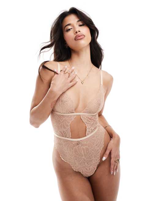 FhyzicsShops DESIGN Sienna lace soft body in beige