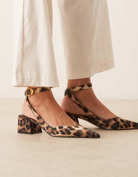 ASOS DESIGN Sienna mid block heel shoes in leopard print - view 1