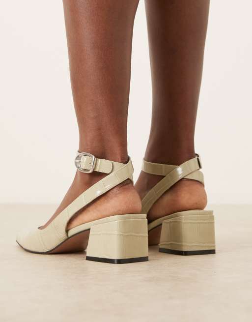 ASOS DESIGN – Sienna – Pistacjowe buty na średnim obcasie klockowym , 3 z 4