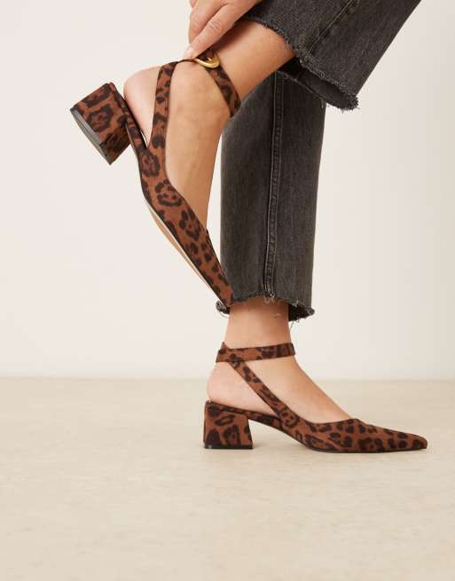 ASOS DESIGN - Sienna - Schoenen van suedette met halfhoge blokhak en luipaardprint, 4 van 4