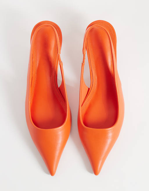 ASOS DESIGN Signature Schuhe mit Kitten-Heel in Orange, 2 von 4