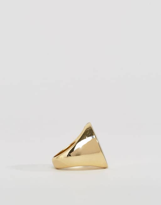 ASOS DESIGN signet ring in gold tone, 4 of 4