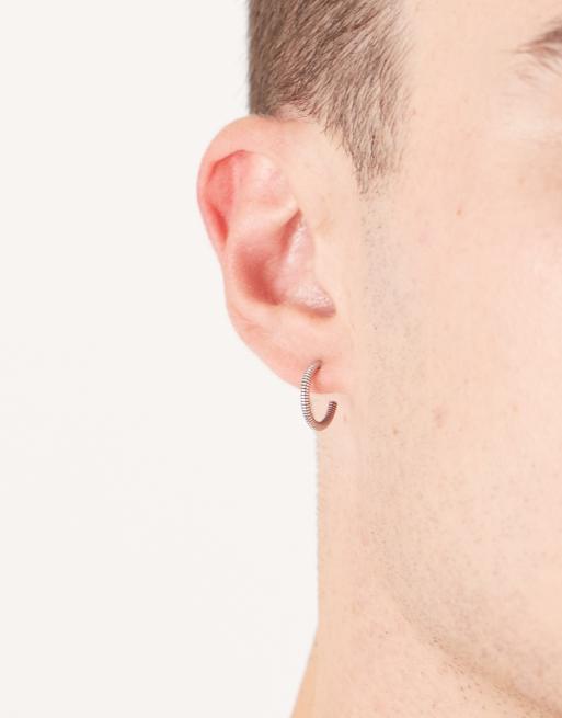ASOS DESIGN – Silberfarbene Creolen im verdrehten Draht-Design aus Sterlingsilber  , 2 von 3