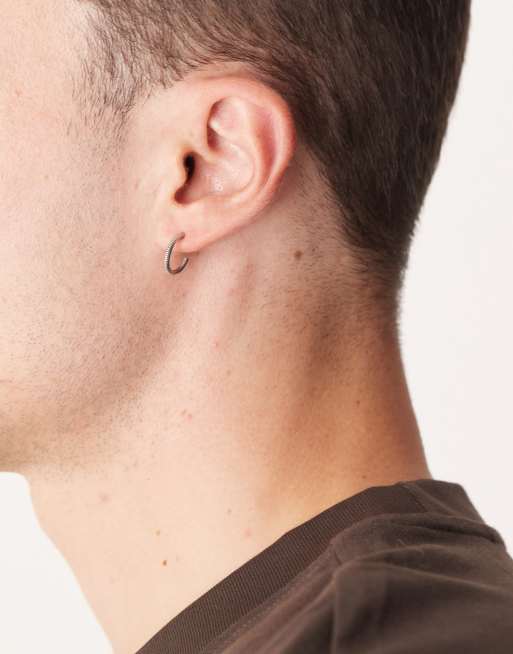 ASOS DESIGN – Silberfarbene Creolen im verdrehten Draht-Design aus Sterlingsilber  , 3 von 3