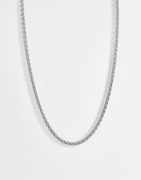 ASOS DESIGN – Silberfarbene Glieder-Halskette aus wasserfestem Edelstahl - view 1