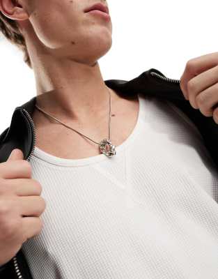 GAVU Ringanhänger Halskette Für Herren – Wolfram-Anhänger Mit Langlebigkeitssymbol, Edelstahlkette 60 Cm, In Schmuckbox
