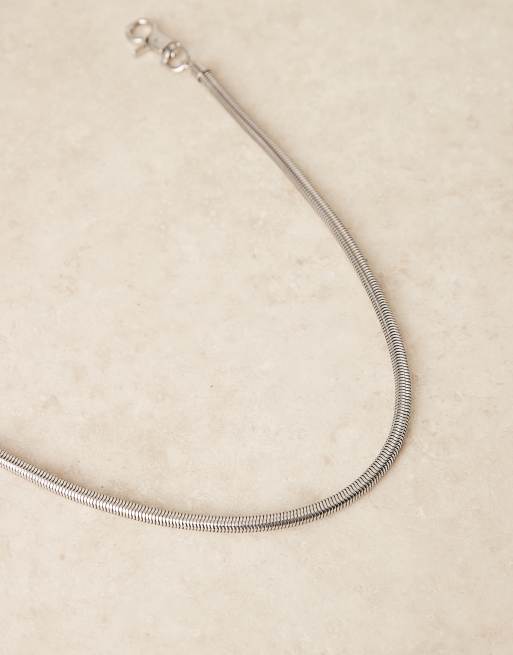 ASOS DESIGN – Silberfarbene Jeanskette