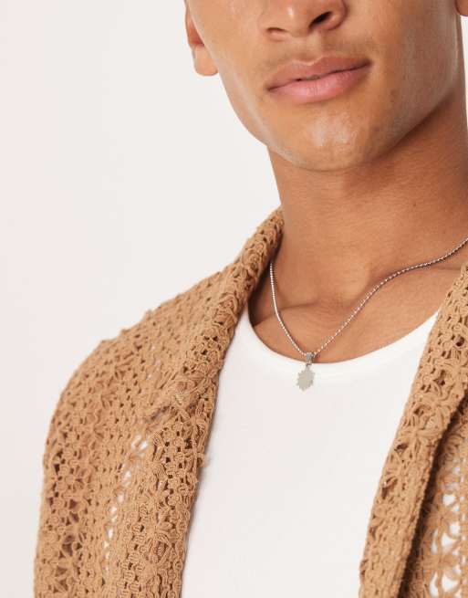 ASOS DESIGN – Silberfarbene Kugel-Halskette aus wasserfestem Edelstahl mit Sonnenanhänger  , 3 von 3