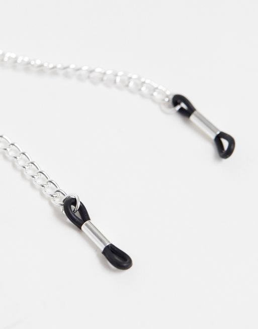 ASOS DESIGN – Silberfarbene Sonnenbrillenkette, 4 von 4