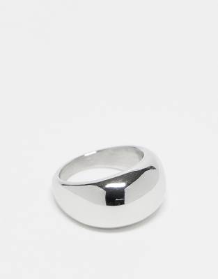 ASOS DESIGN - Silberfarbener Ring aus wasserfestem Edelstahl im Blasen-Design