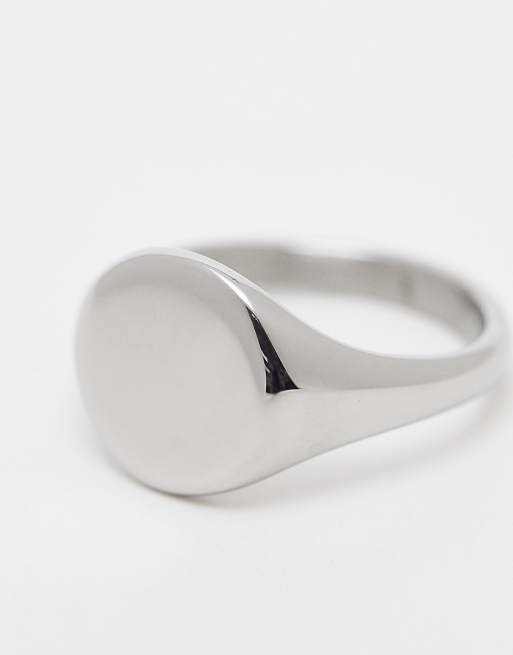 ASOS DESIGN – Silberfarbener Siegelring aus wasserfestem Edelstahl, 2 von 4