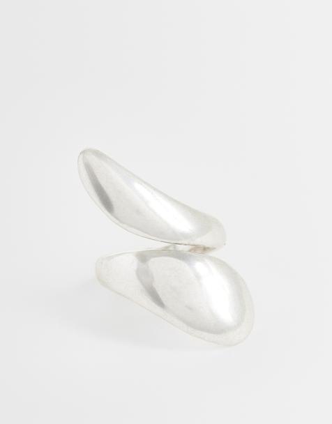 ASOS DESIGN – Silberfarbener Wickelring - view 1