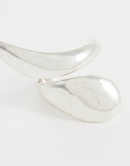 ASOS DESIGN – Silberfarbener Wickelring, 3 von 3
