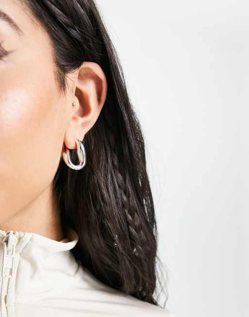 Asos silver hoop deals earrings