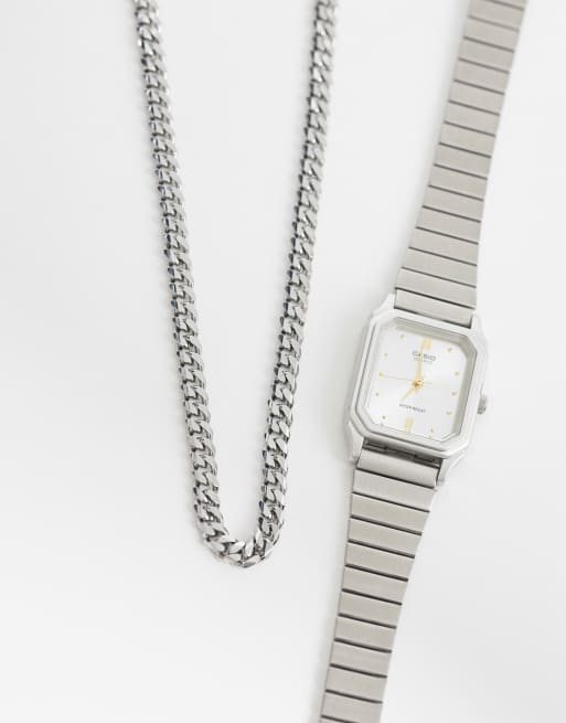 ASOS DESIGN – Silverfärgad, kort och smal 4mm halskedja , 2 av 4