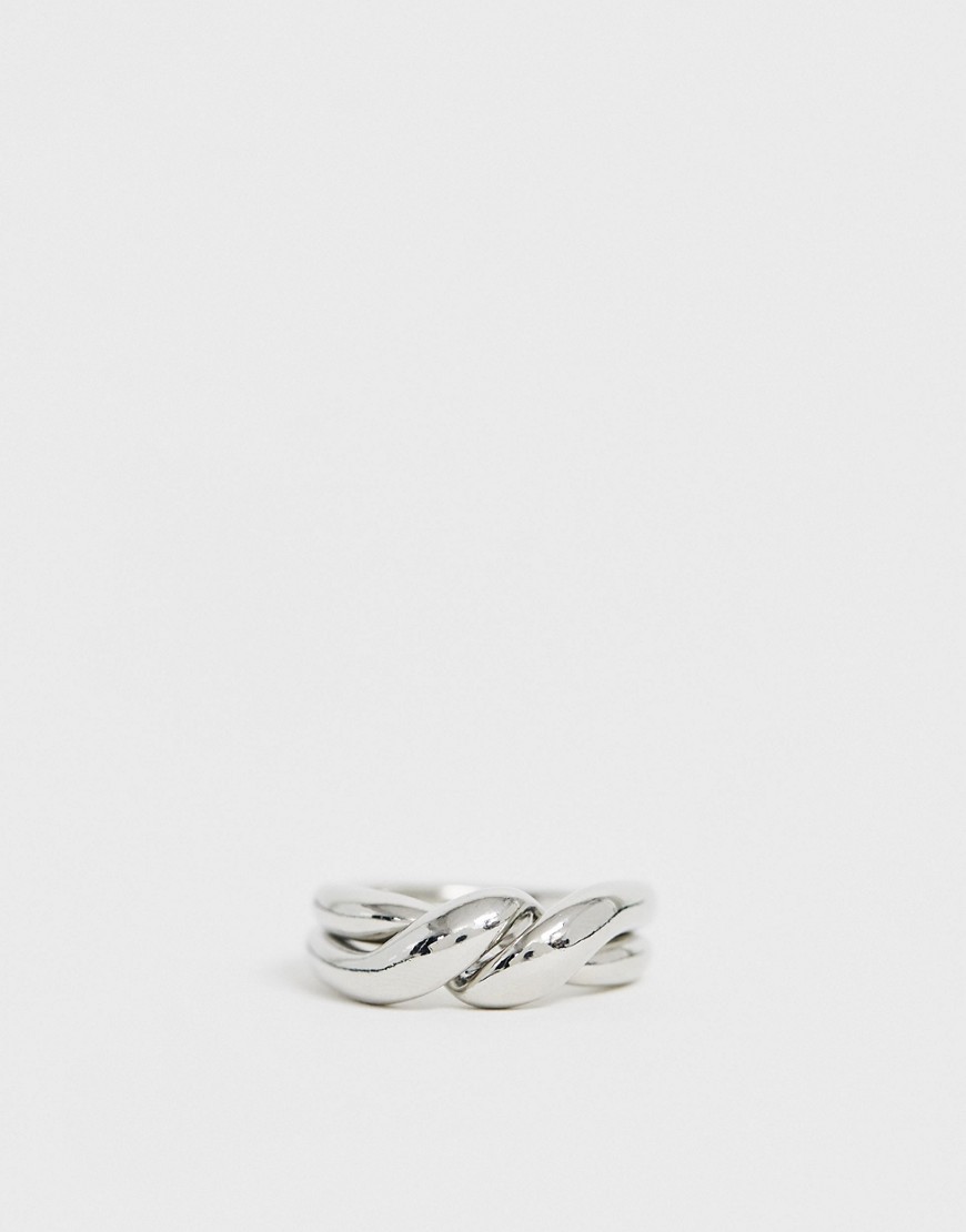 ASOS DESIGN – Silverfärgad ring med enkel kedjedesign