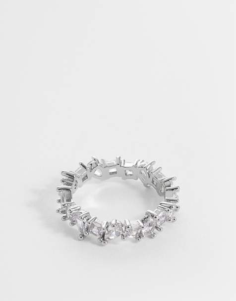 ASOS DESIGN – Silverfärgad ring med kubisk zirkonia - view 1