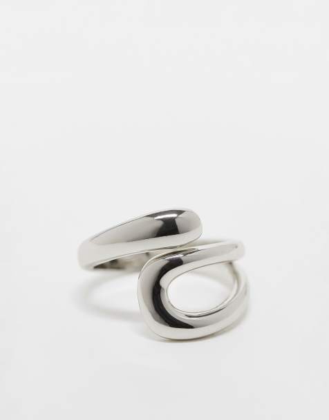 ASOS DESIGN – Silverfärgad ring med omlottdesign - view 1