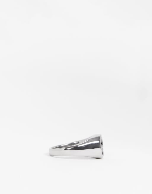 ASOS DESIGN – Silverfärgad, vattenbeständig lillfingerring i rostfritt stål med symbol och  , 4 av 4
