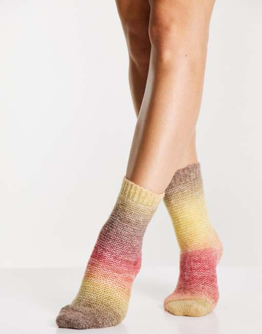 ASOS DESIGN – Silverfärgade mysstrumpor i space dye