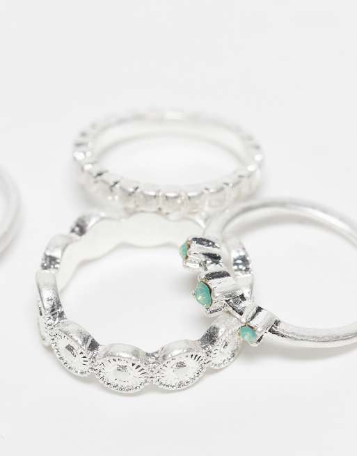 ASOS DESIGN – Silverfärgade ringar i sliten stil, 12-pack, 2 av 3