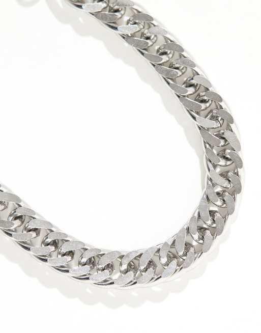 ASOS DESIGN – Silverfärgat, grovt armband i vattentåligt, rostfritt stål, 4 av 4