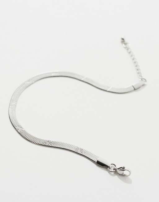 ASOS DESIGN – Silverfärgat kedjearmband av ormkedja i vattentåligt, rostfritt stål, 2 av 4