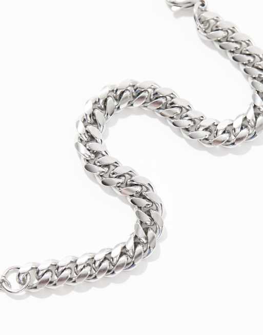 ASOS DESIGN – Silverfärgat kedjearmband i vattentåligt, rostfritt stål, 3 av 4