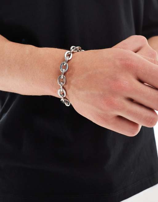 ASOS DESIGN – Silverfärgat kedjearmband i vattentåligt, rostfritt stål, 4 av 4