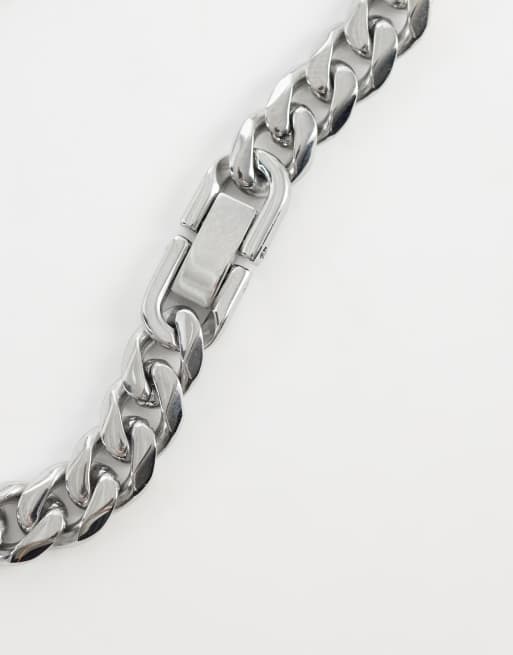 ASOS DESIGN – Silverfärgat kedjearmband i vattentåligt, rostfritt stål, 2 av 3