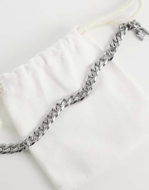ASOS DESIGN – Silverfärgat kedjearmband i vattentåligt, rostfritt stål, 3 av 3