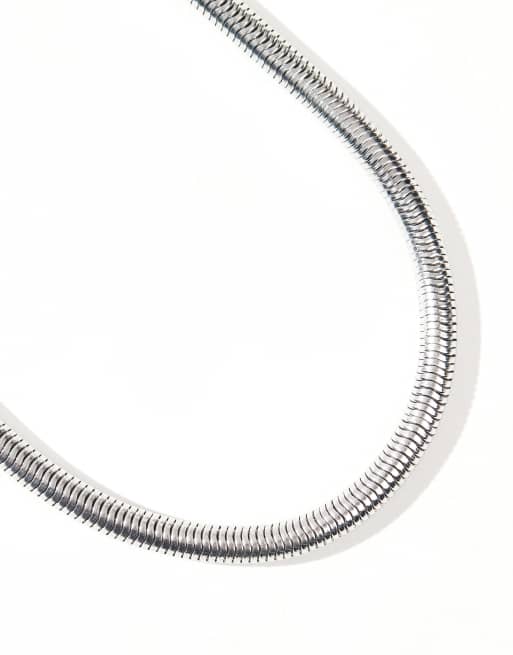 ASOS DESIGN – Silverfärgat kedjehalsband i vattentåligt, rostfritt stål  , 2 av 3
