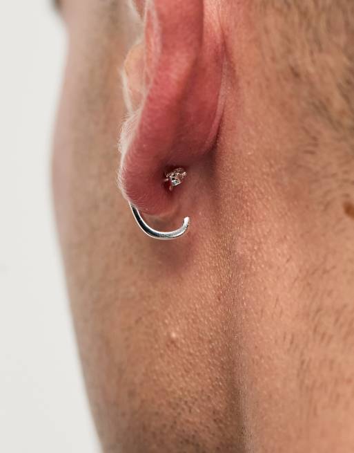 ASOS DESIGN – Silverfärgat öronsmycke i sterlingsilver, 2 av 4