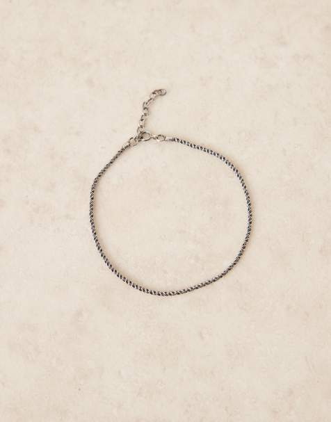 ASOS DESIGN – Silverfärgat repkedjearmband i sterlingsilver - view 1