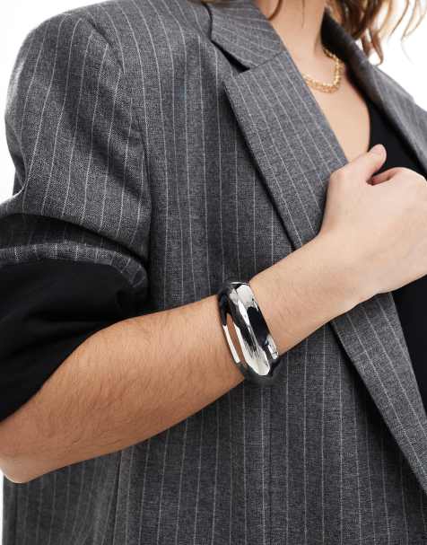 ASOS DESIGN – Silverfärgat, stelt armband - view 1