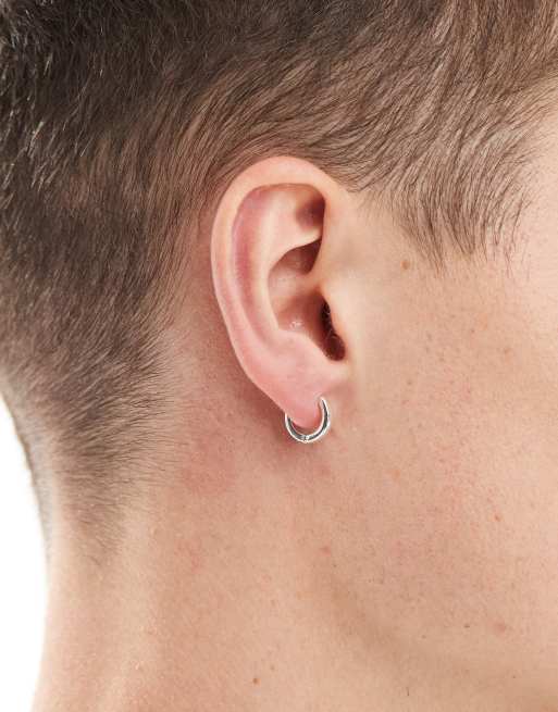 ASOS DESIGN – Silverpläterade creoler i rent silver, 9mm