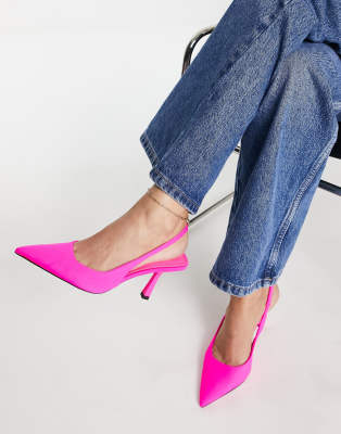 ASOS DESIGN - Simba - Scarpe con tacco a spillo e cinturino posteriore color rosa