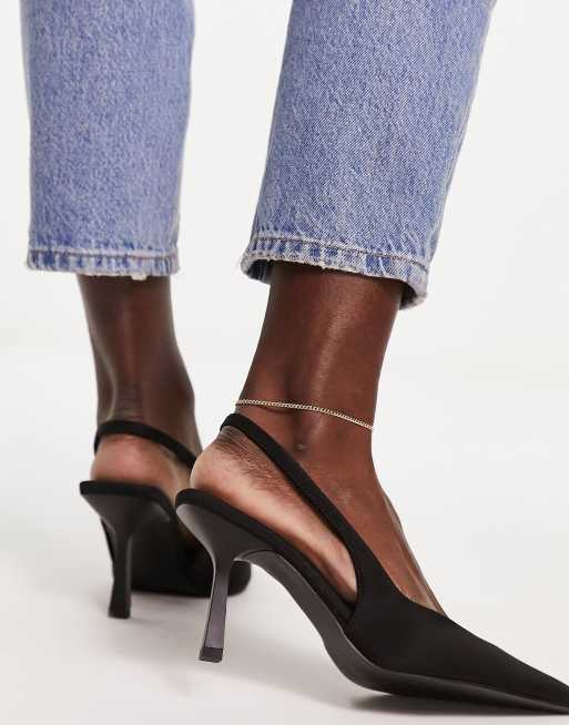 ASOS DESIGN - Simba - Scarpe con tacco a spillo nere con cinturino sul retro , 3 di 4
