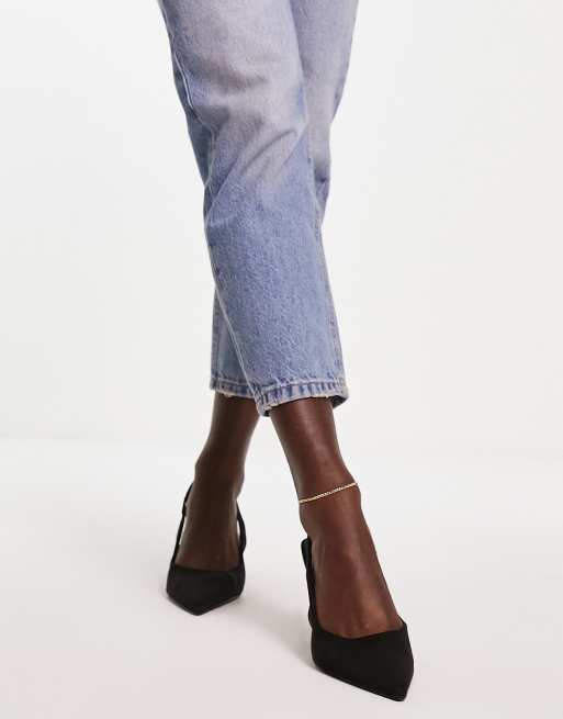 ASOS DESIGN - Simba - Scarpe con tacco a spillo nere con cinturino sul retro , 4 di 4