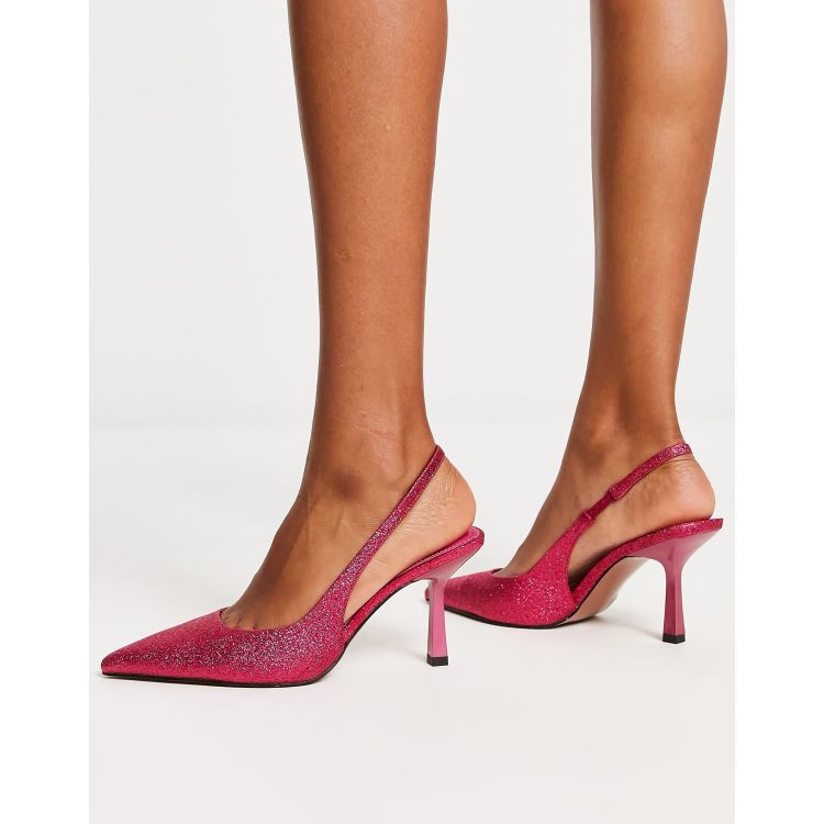 Pink shiny hot sale heels