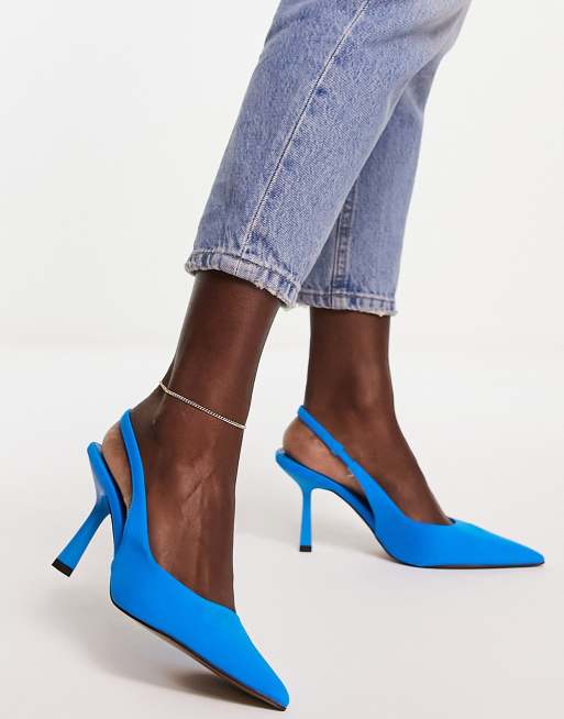 ASOS DESIGN - Simba - Stiletto's met bandje in blauw 