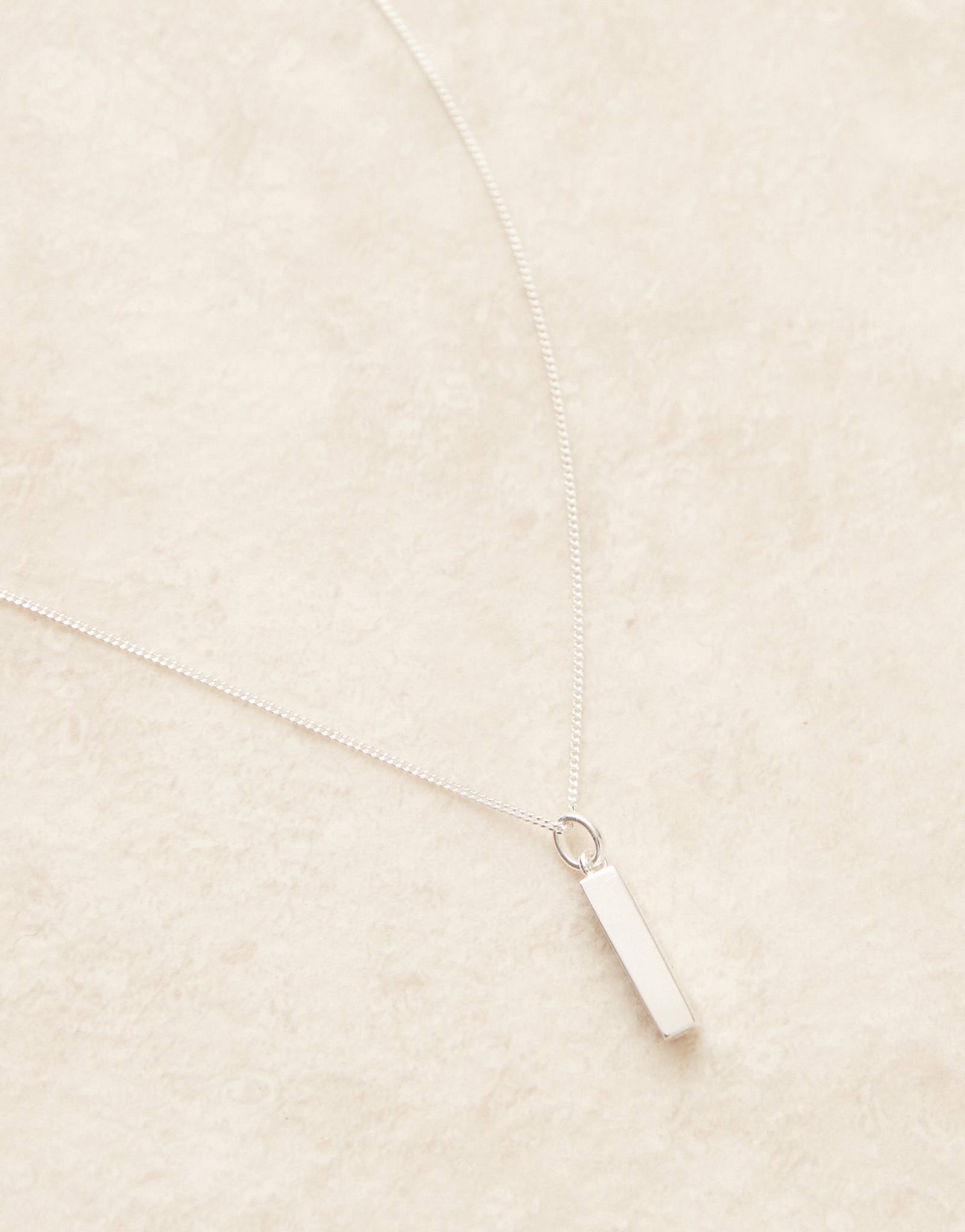 Простое колье с подвеской ASOS DESIGN из чистого серебра