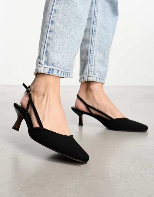 Asos black kitten outlet heels