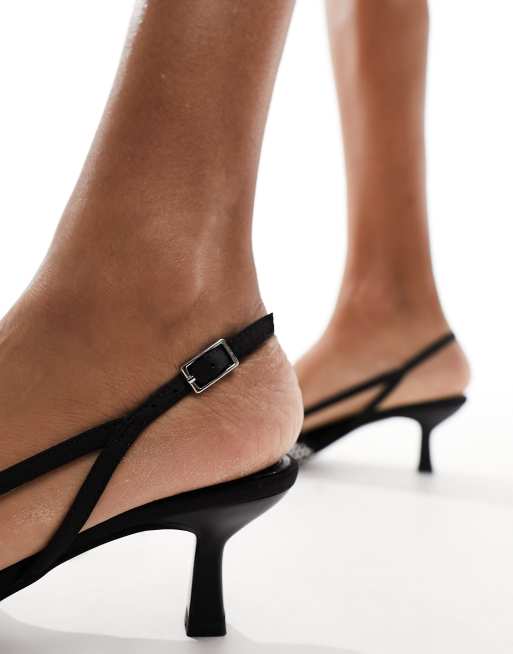 ASOS DESIGN – Sindy – Svarta utsmyckade skor med halvhöga klackar , 4 av 4