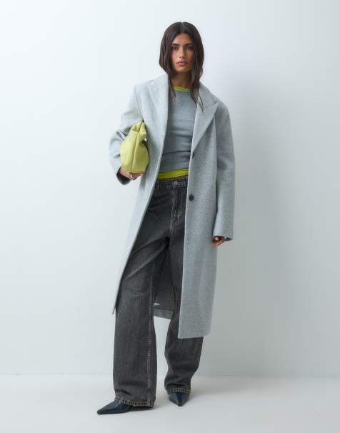 ASOS DESIGN single breasted chuck on overcoat light grey - view 1