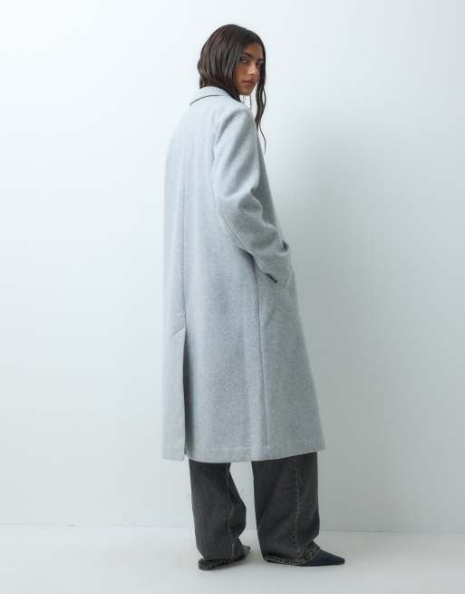 ASOS DESIGN single breasted chuck on overcoat light grey, 2 of 4